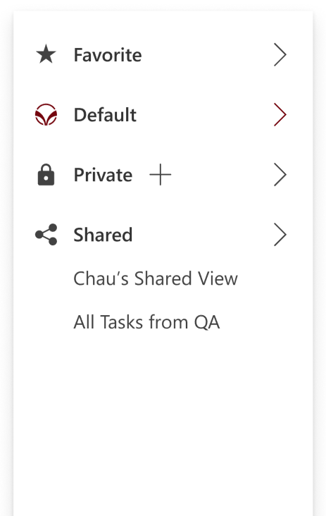 eTask Task Share View