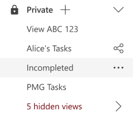 eTask Task Private View