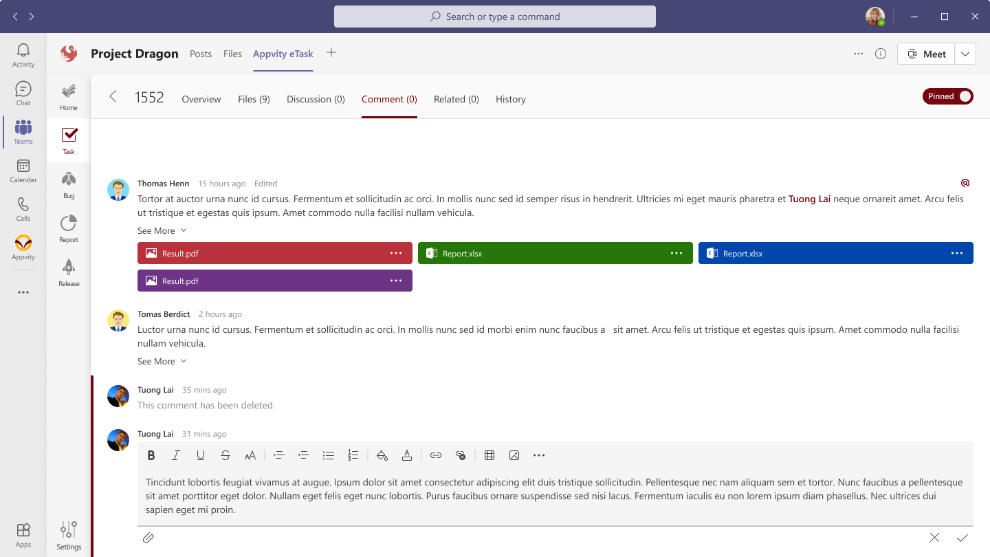 eTask Task List View