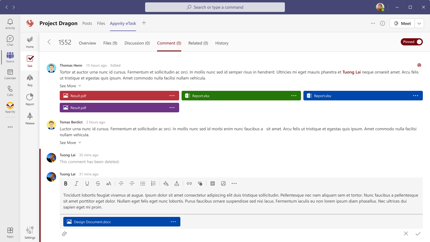 eTask Task List View