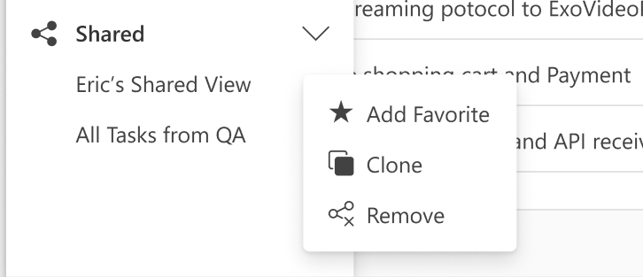 eTask Task Share View